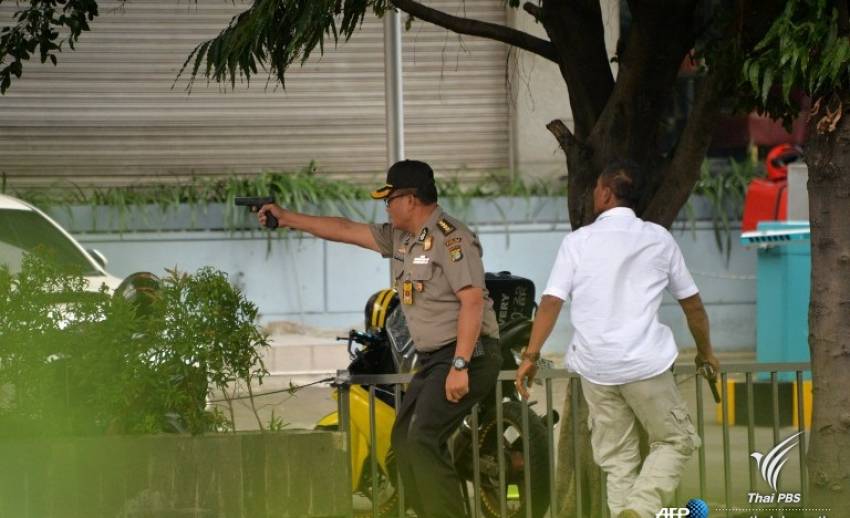 ประมวลภาพเหตุระเบิด ยิงปะทะในกรุงจาการ์ตา ประเทศอินโดนีเซีย