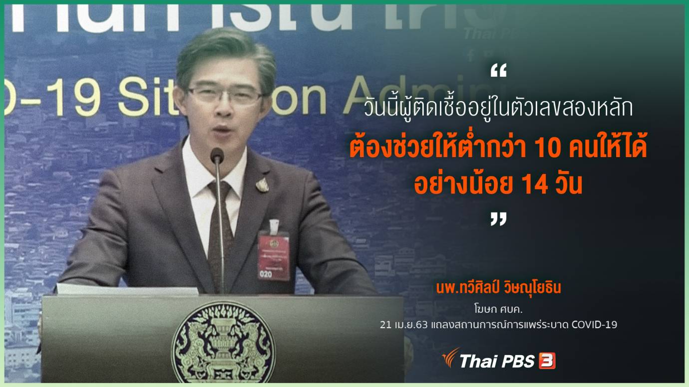 โฆษก ศบค.ขอความร่วมมือดึงยอดติดเชื้อใหม่ลดต่ำกว่า 10 คน