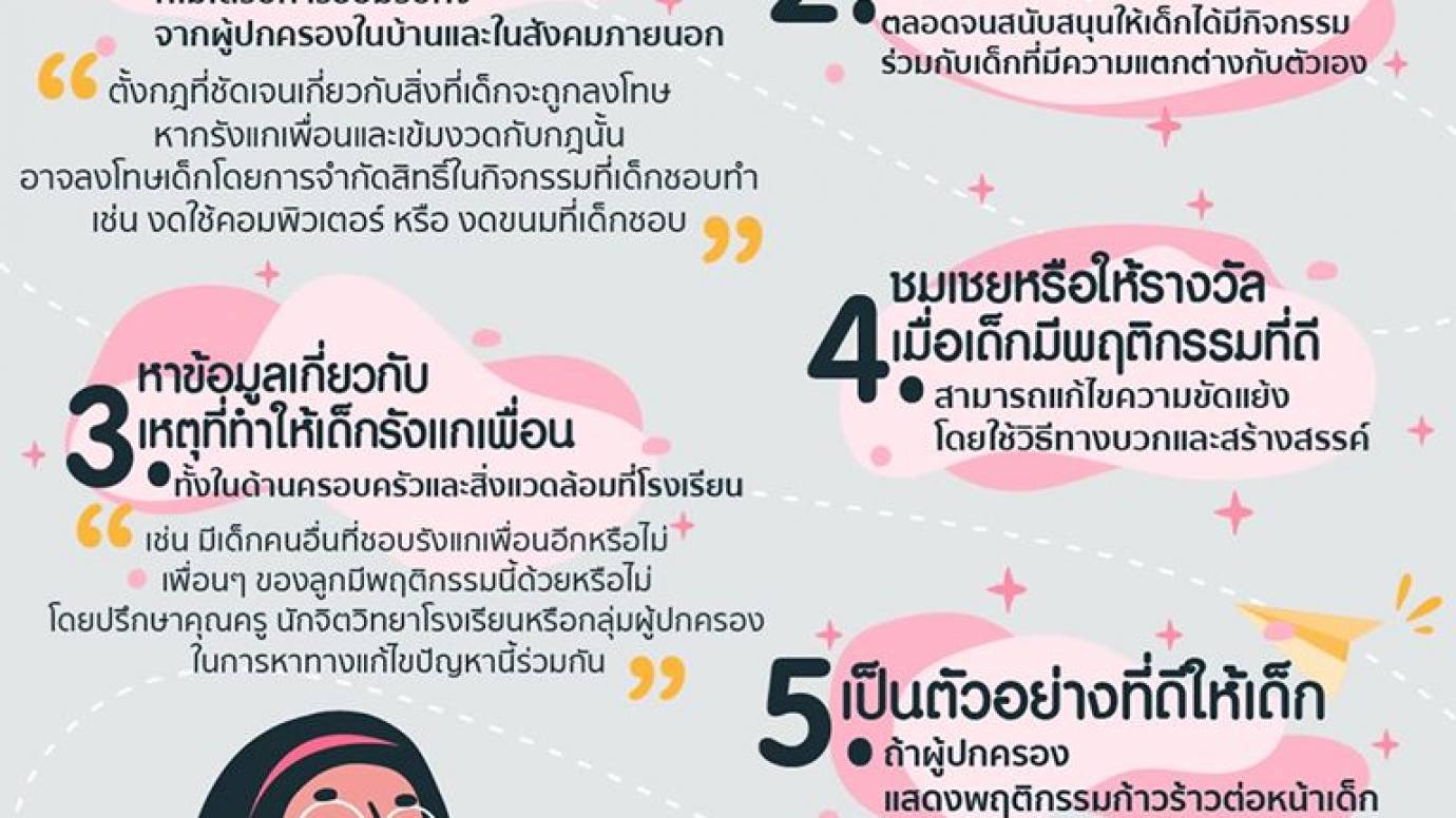 5 วิธีป้องกันลูกไม่ให้ถูกรังแก - 5 วิธี ช่วยลูกหยุดรังแกเพื่อน