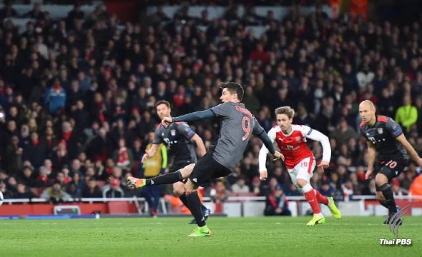 อาร์เซนอล เปิดบ้านแพ้ บาเยิร์น 5 -1 ตกรอบ 16 ทีมยูซีแอล