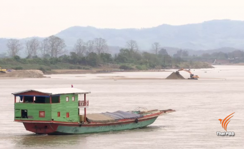 “แม่น้ำโขง” ลดต่ำ 2 เมตร กระทบเรือสินค้าเชียงราย เพิ่มความระมัดระวัง