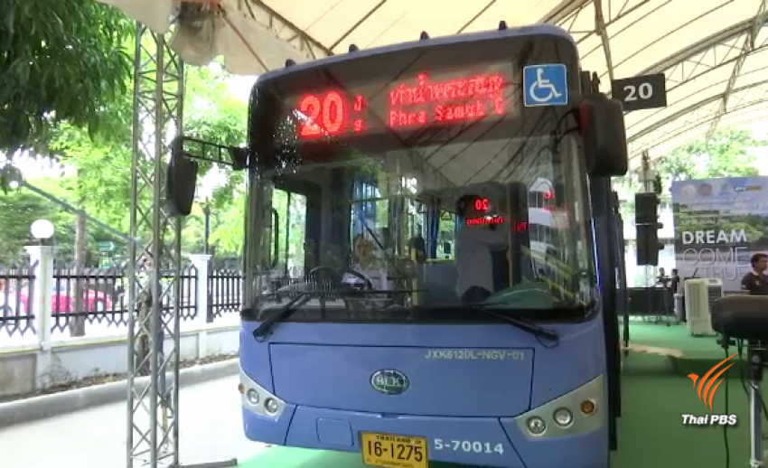 เปิดบริการแล้ว “รถเมล์เอ็นจีวี” 100 คันแรก วิ่ง 5 เส้นทาง 