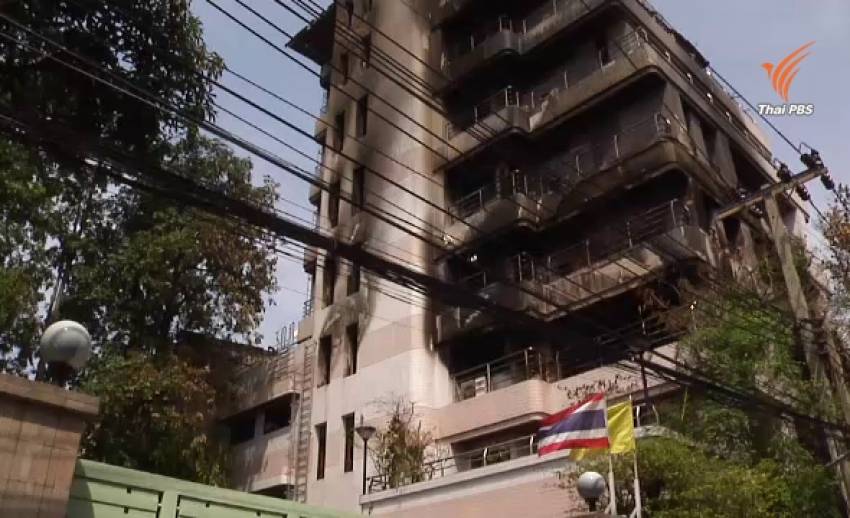 วสท.-กทม. ยังไม่สรุปเหตุไฟไหม้อาคาร 9 ชั้น ซ.นราธิวาส 18 ชี้โครงสร้างโดยรวมยังมั่นคงแข็งแรง