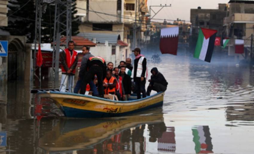 เกิดน้ำท่วมรุนแรงในเขตฉนวนกาซ่าของชาวปาเลสไตน์