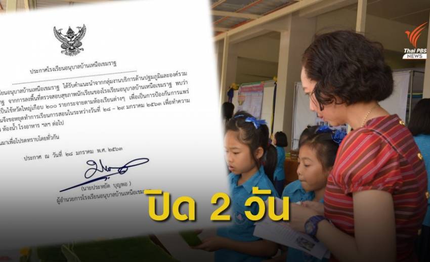 ปิดโรงเรียน! 28-29 ม.ค.นี้ นักเรียน 200 คนป่วยไข้หวัดใหญ่