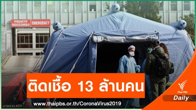 ทั่วโลกติดเชื้อ COVID-19 แตะ 13 ล้านคน เสียชีวิต 5.7 แสนคน