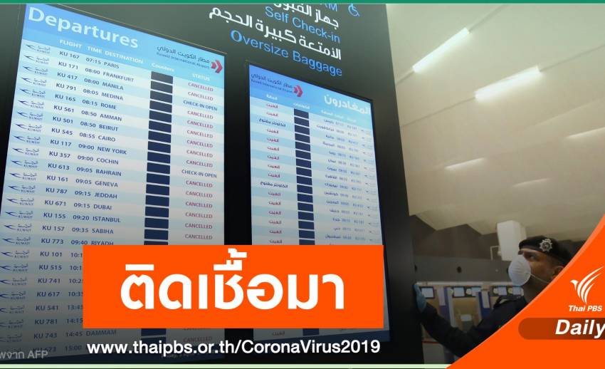 2 คนไทยกลับจาก"คูเวต-สิงคโปร์" มีประวัติเคยติดCOVID-19