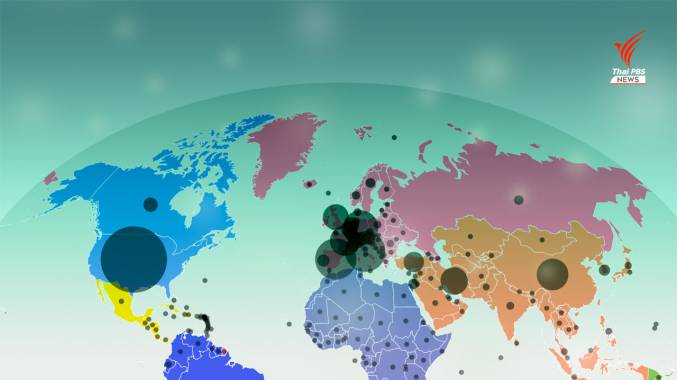Global Report : รายงานผู้ติดเชื้อ-เสียชีวิตจาก COVID-19 ทั่วโลก