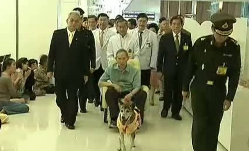 ในหลวงทอดพระเนตรทัศนียภาพริมแม่น้ำเจ้าพระยา เพื่อทรงเปลี่ยนพระราชอิริยาบถ
