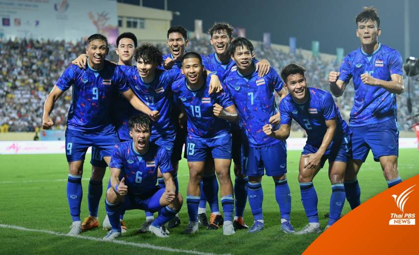 ไทย ถล่ม สิงคโปร์ 5-0 ทะยานขึ้นจ่าฝูงกลุ่มบี ศึกซีเกมส์