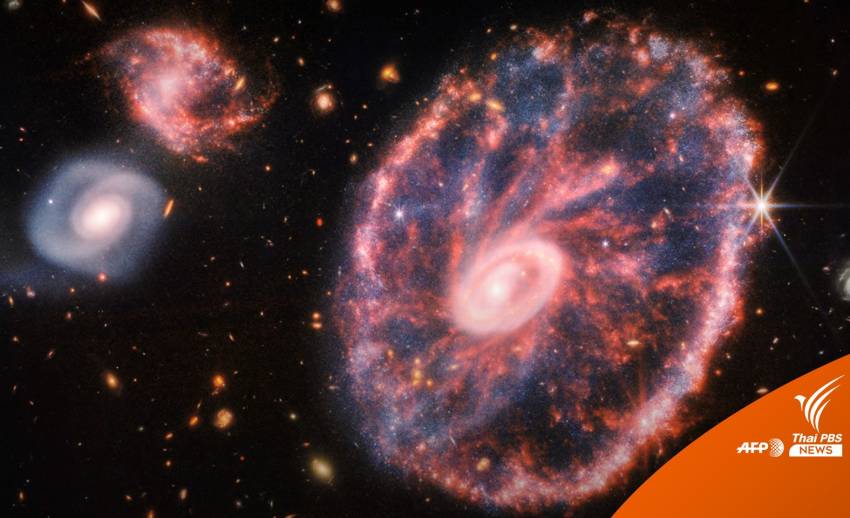  เปิดภาพ "กาแล็กซีล้อเกวียน จากกล้องโทรทรรศน์อวกาศ "เจมส์ เว็บบ์" 