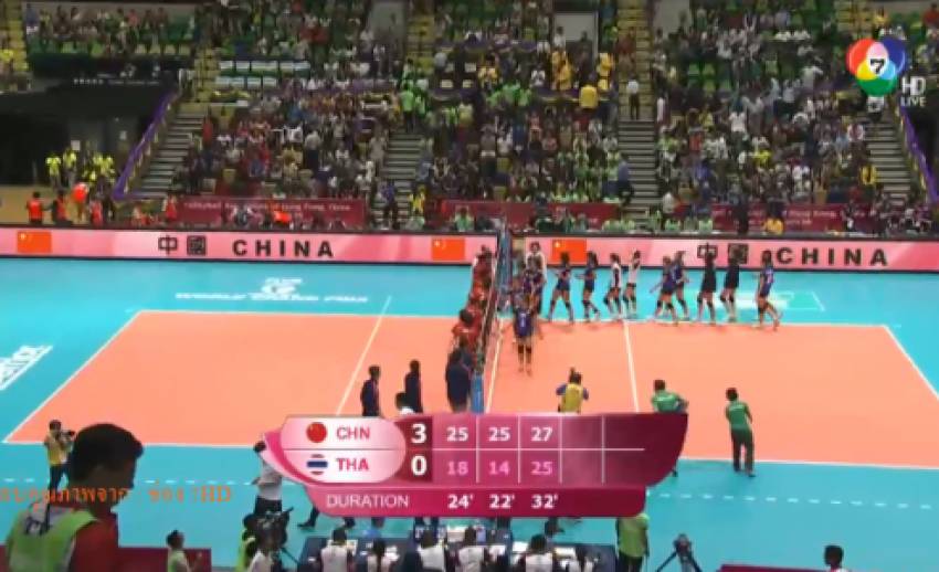 วอลเลย์บอลสาวไทย แพ้ จีน 0-3 เซต เวิลด์กรังด์ปรีซ์ 2015
