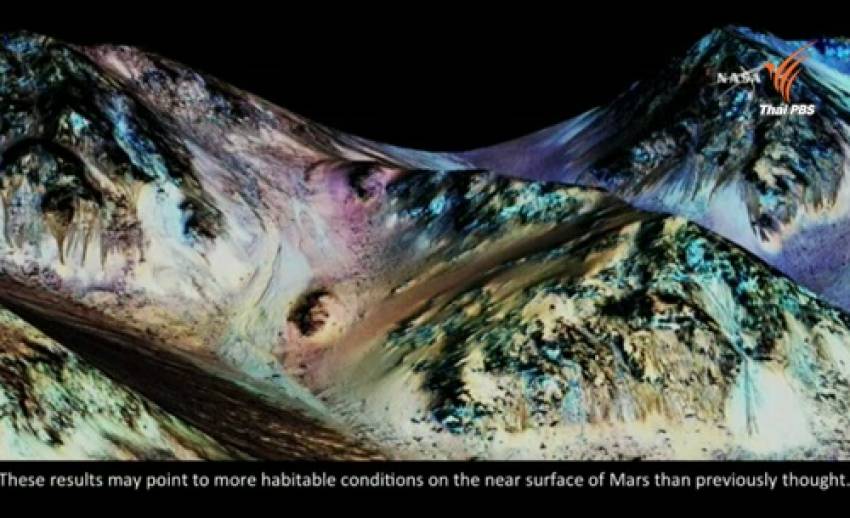 องค์การนาซายืนยันมีธารน้ำเค็มบนดาวอังคาร 