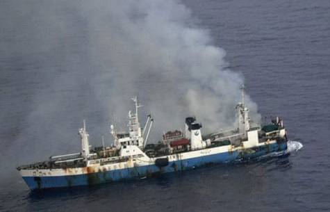 เกิดเหตุไฟไหม้เรือประมงจีน บริเวณขั้วโลกใต้