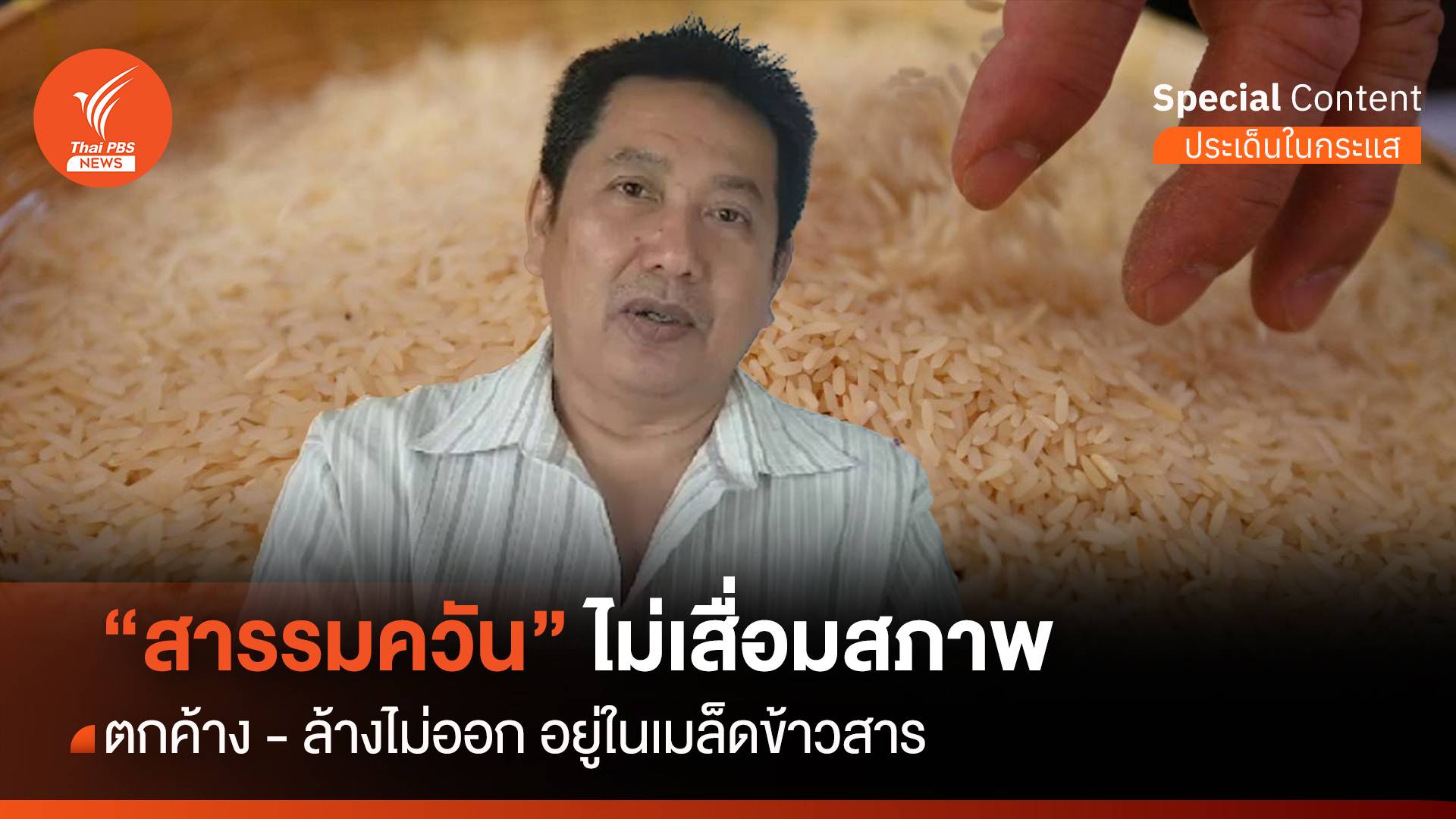 "สารรมควัน" ในเมล็ดข้าวสาร "ไม่เสื่อมสภาพ ตกค้าง ล้างไม่ออก"