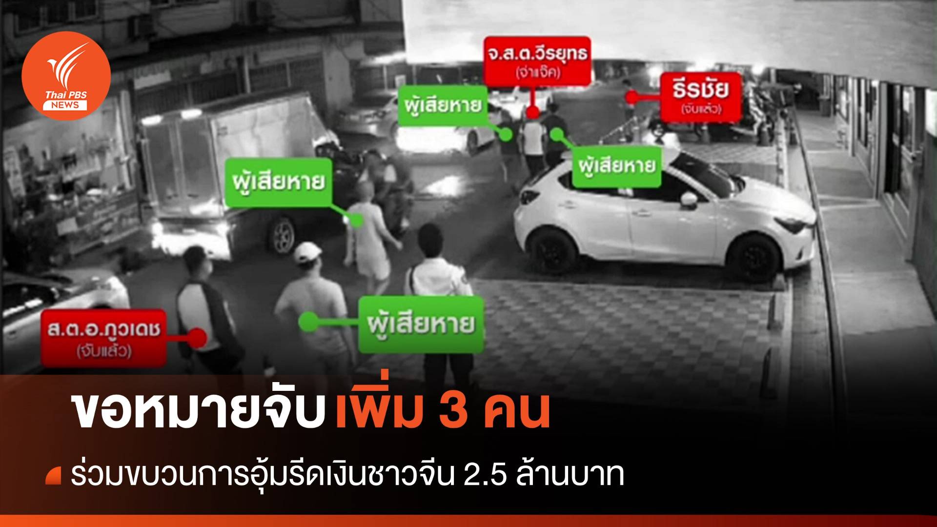 เร่งตามจับ "แก๊งอุ้มรีดเงินชาวจีน" ขอหมายจับเพิ่มอีก 3 คน