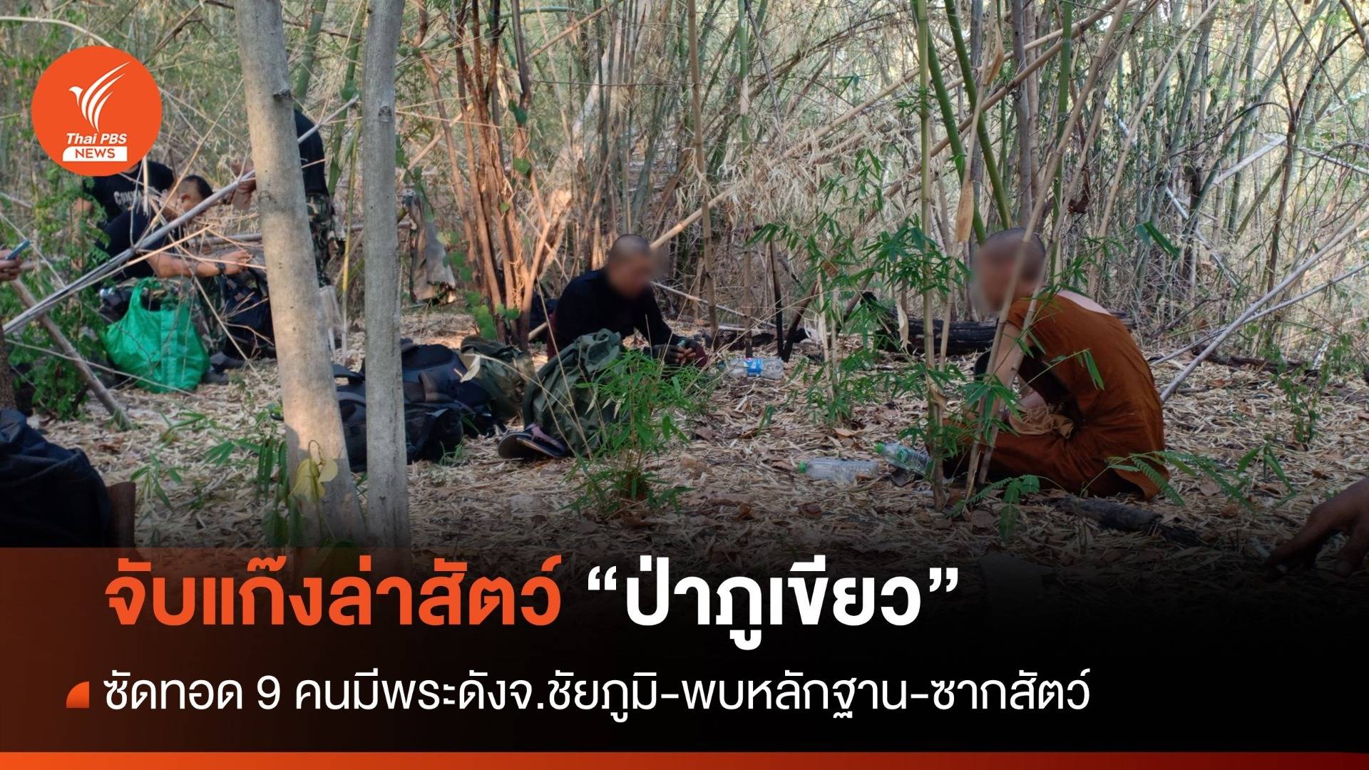 จับแก๊งลอบล่าสัตว์ป่าภูเขียว มี "พระดัง" สามเณร 4 รูป