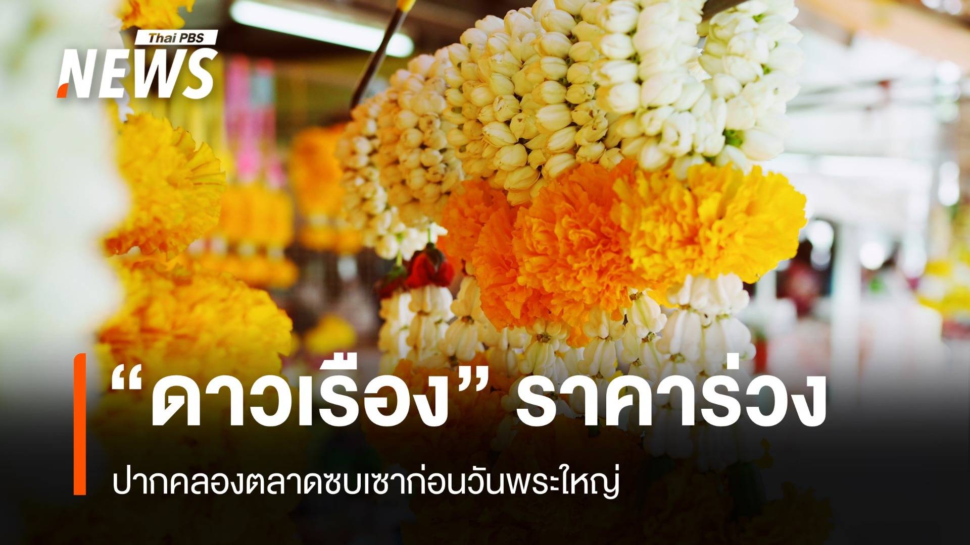 ราคา "ดาวเรือง" ร่วง 30% ปากคลองตลาดซบเซาก่อนวันพระใหญ่