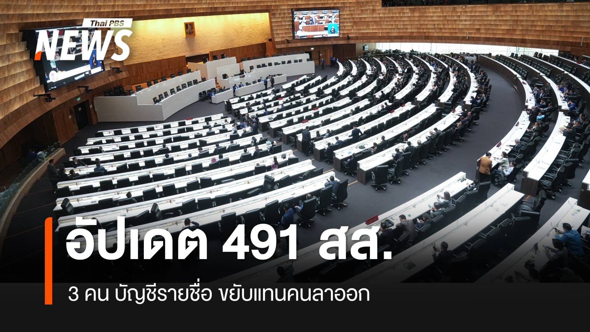 สภาฯ อัปเดต สส.ล่าสุด ชุดที่ 26 จำนวน 491 คน