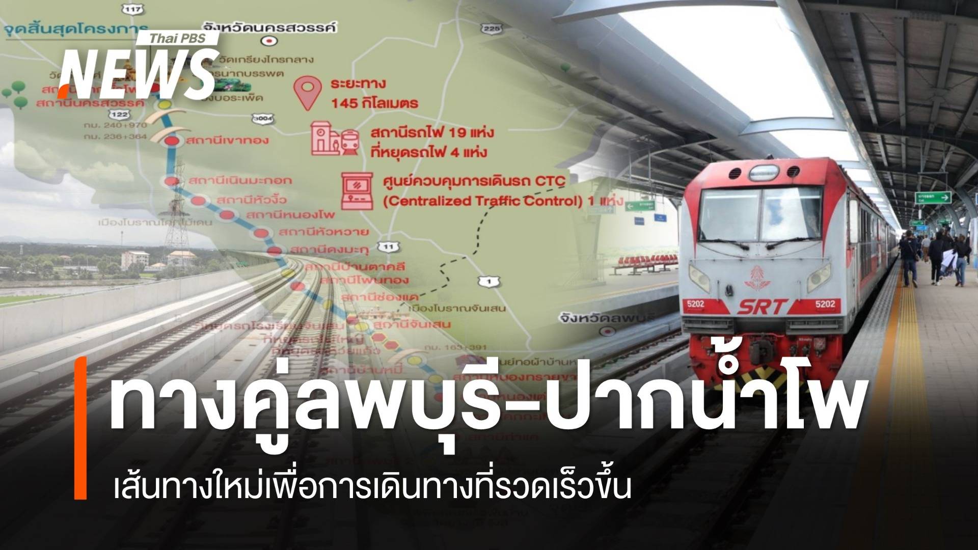 เปิดเดินรถไฟทางคู่ "ลพบุรี-ปากน้ำโพ" เส้นทางใหม่เพื่อการเดินทางที่รวดเร็วขึ้น