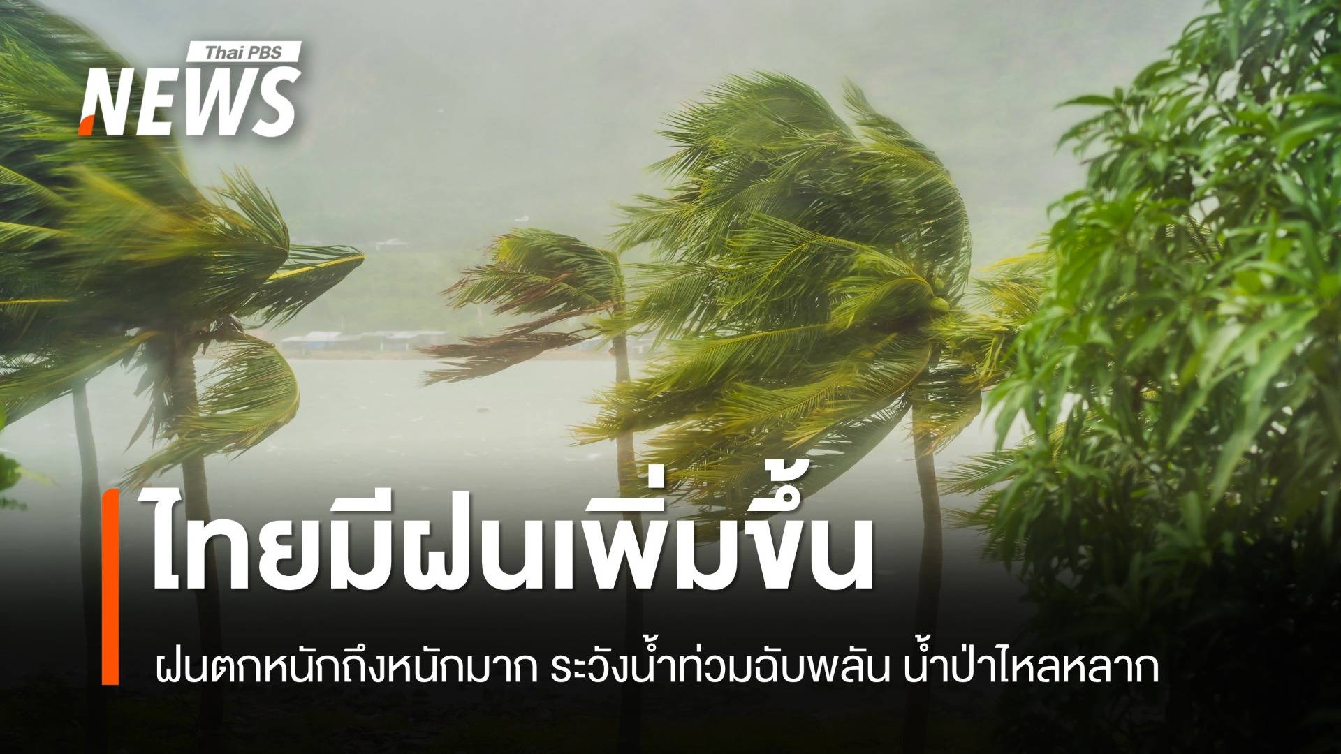 สภาพอากาศวันนี้ ไทยฝนเพิ่ม และมีฝนตกหนักถึงหนักมาก กทม.เจอ 60%