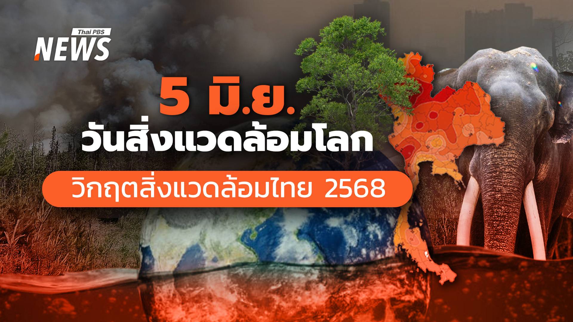 5 มิ.ย. วันสิ่งแวดล้อมโลก ชวนใส่ใจสถานการณ์สิ่งแวดล้อมไทย 2568