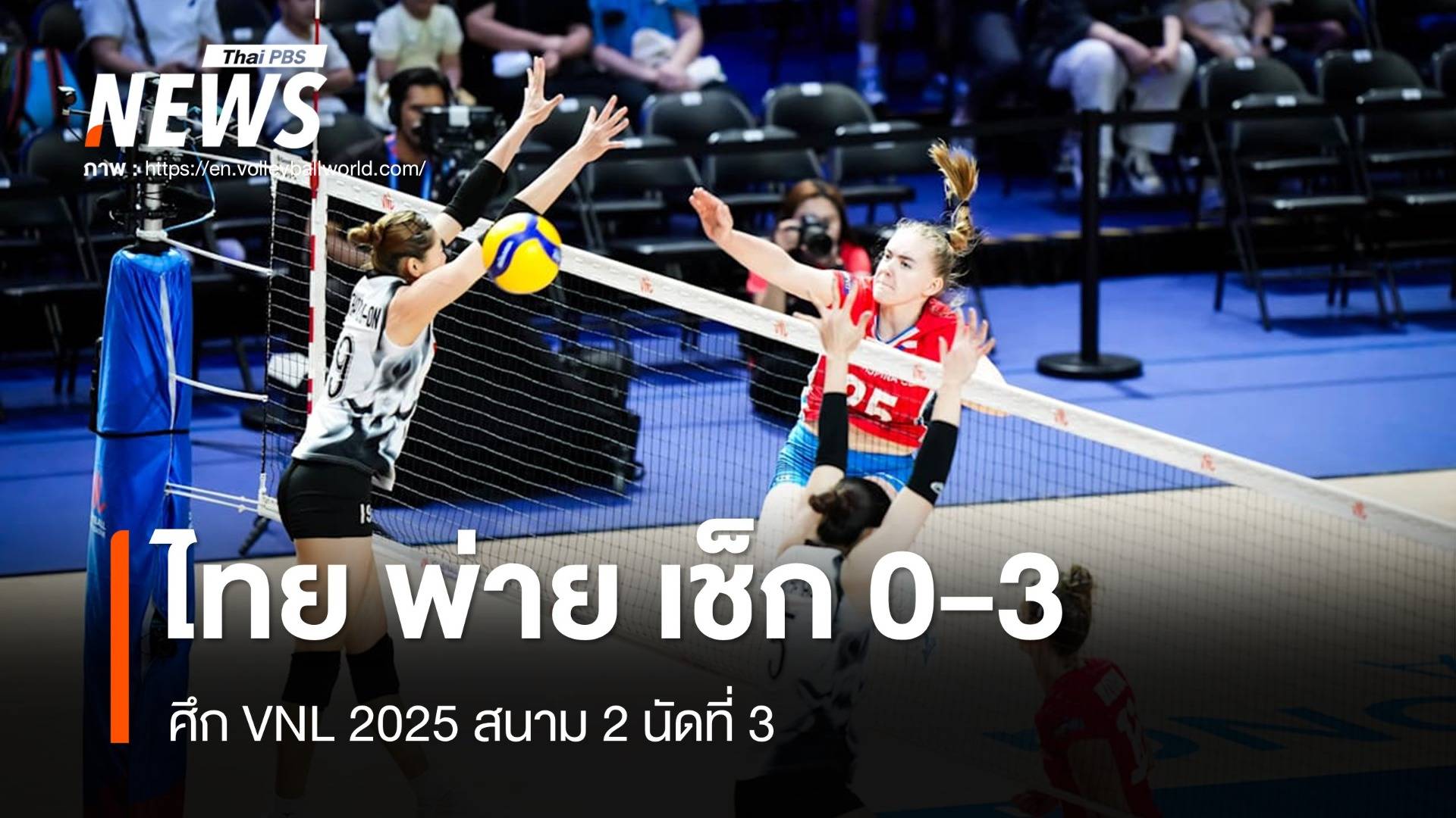 ไทย พ่าย เช็ก 0-3 เซต ศึก VNL 2025 สนาม 2 นัดที่ 3 