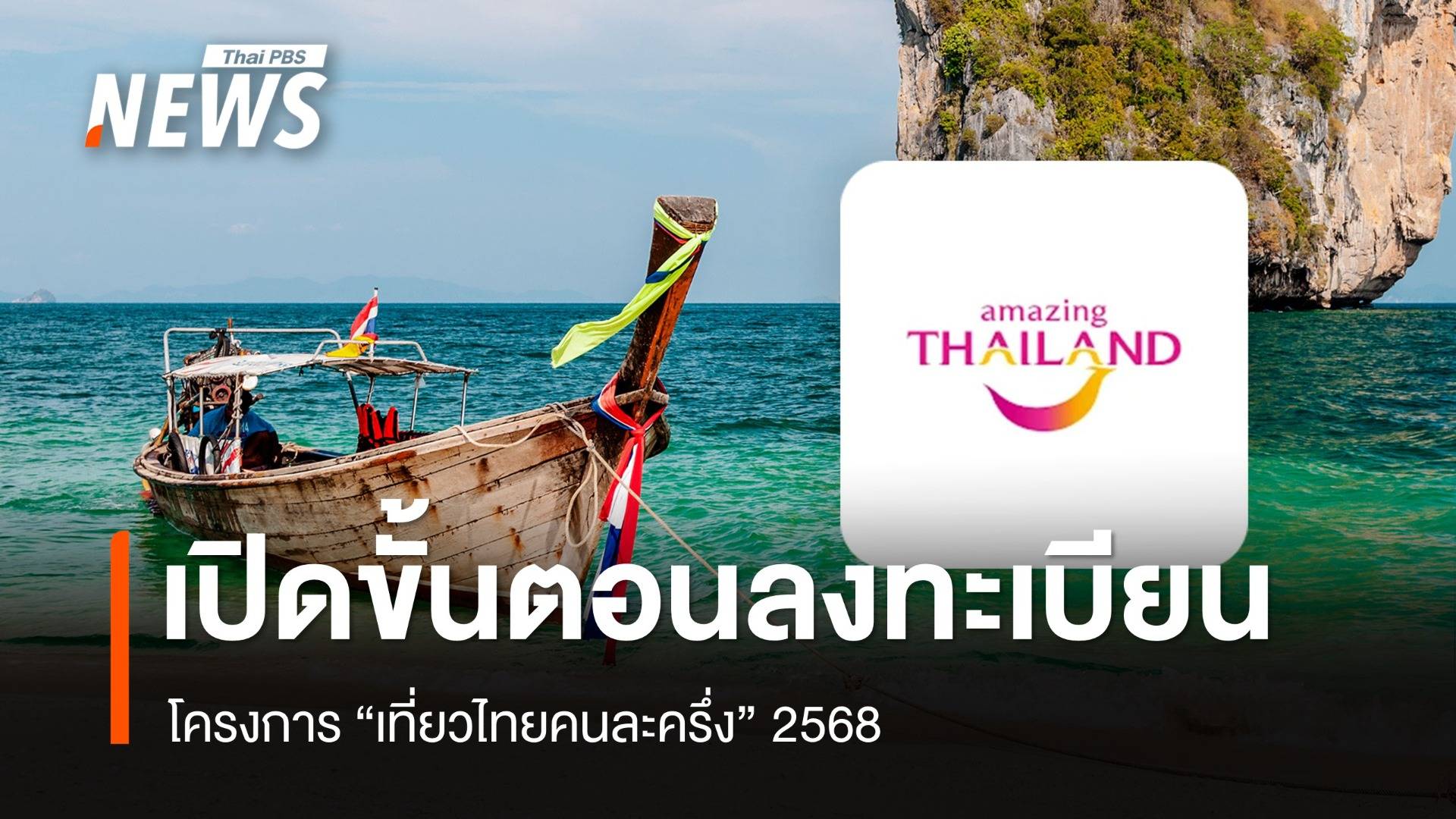 เที่ยวไทยคนละครึ่ง 2568 เปิดขั้นตอนลงทะเบียน - เงื่อนไข