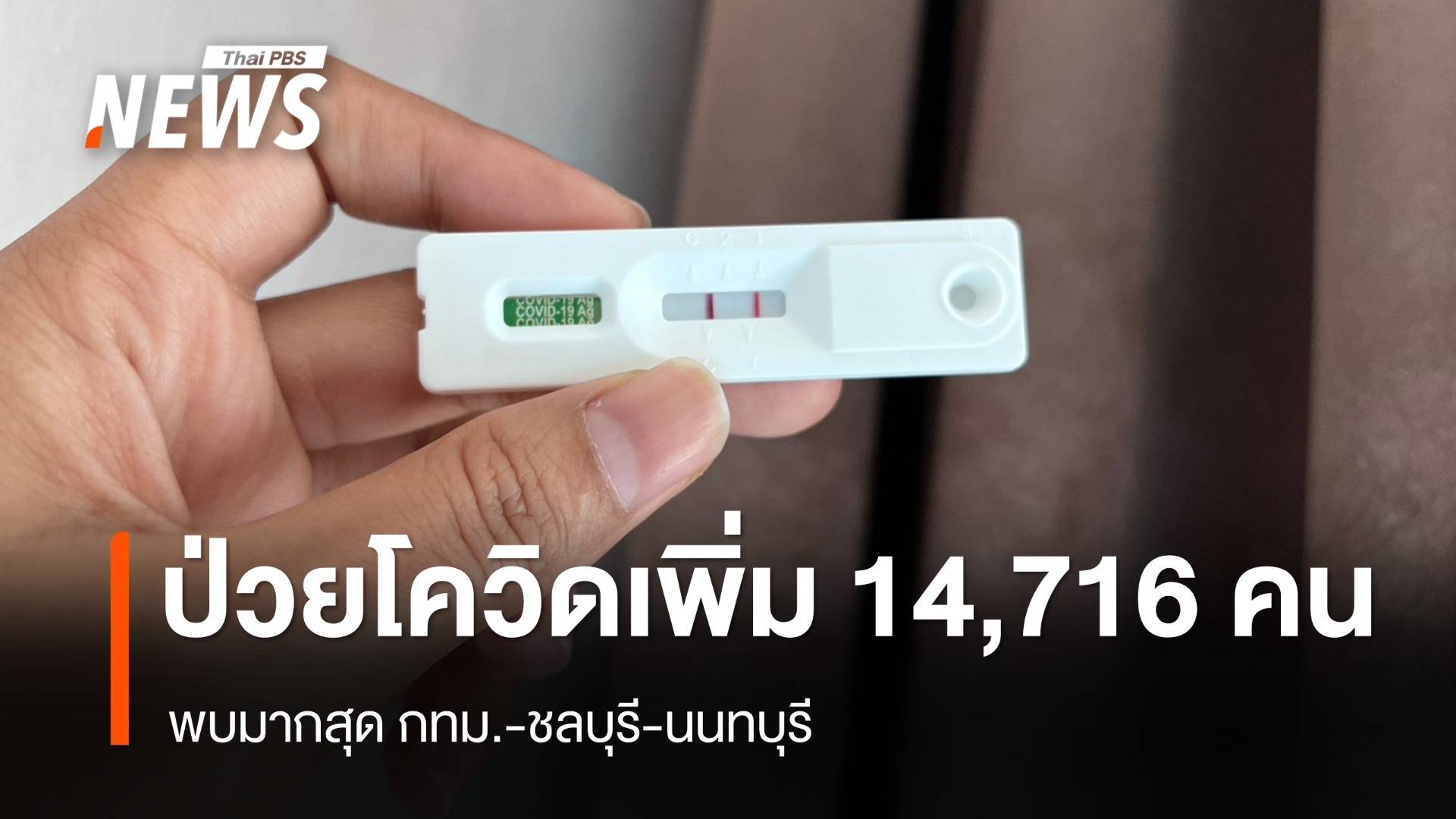 ป่วยโควิดเพิ่ม 14,716 คน เสียชีวิต 9 คน มากสุด "กทม.-ชลบุรี"