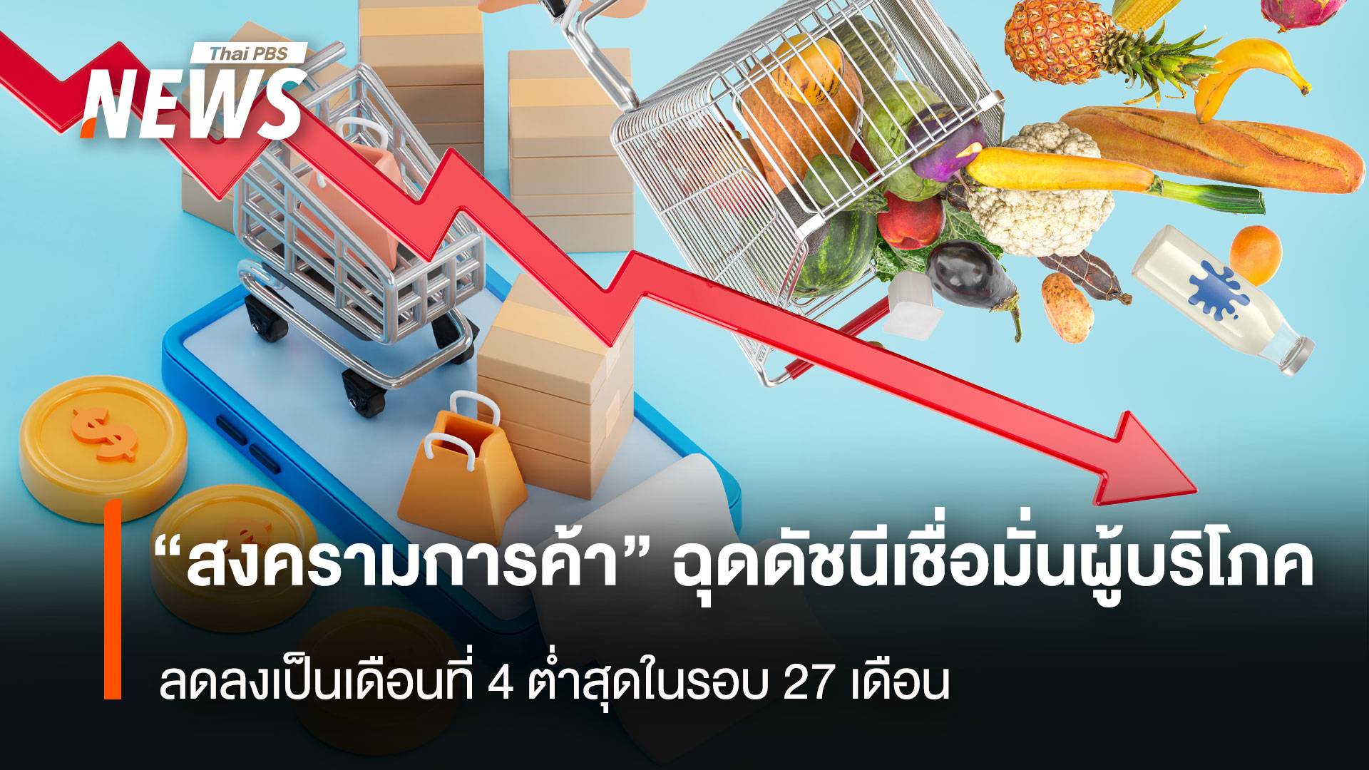“สงครามการค้า” ฉุดดัชนีเชื่อมั่นผู้บริโภค ลดลงเป็นเดือนที่ 4 ต่ำสุดในรอบ 27 เดือน