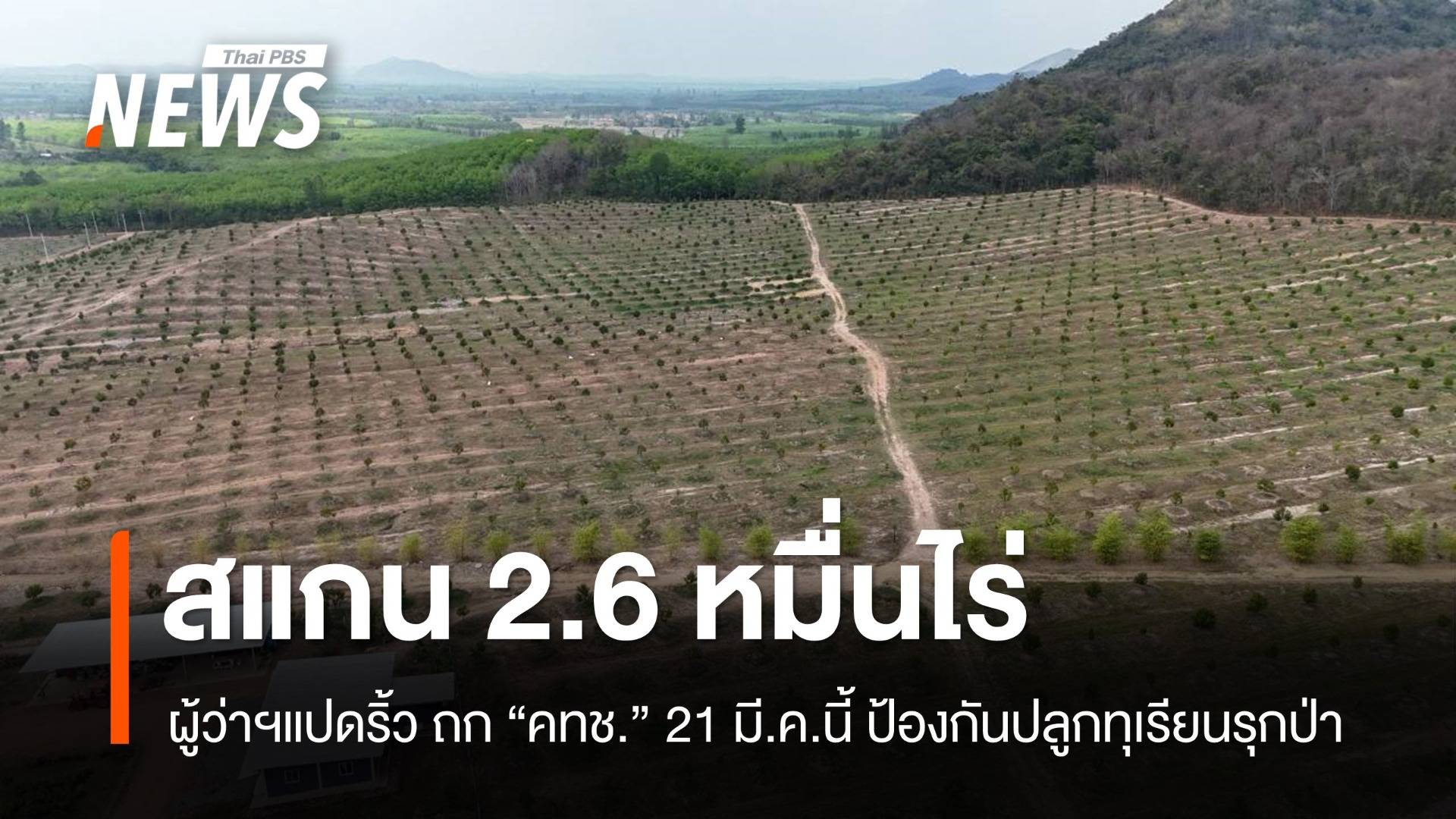 ผู้ว่าฯแปดริ้วสั่งสแกน 2.6 หมื่นไร่ ป้องกันปลูกทุเรียนทับป่าสงวนฯ