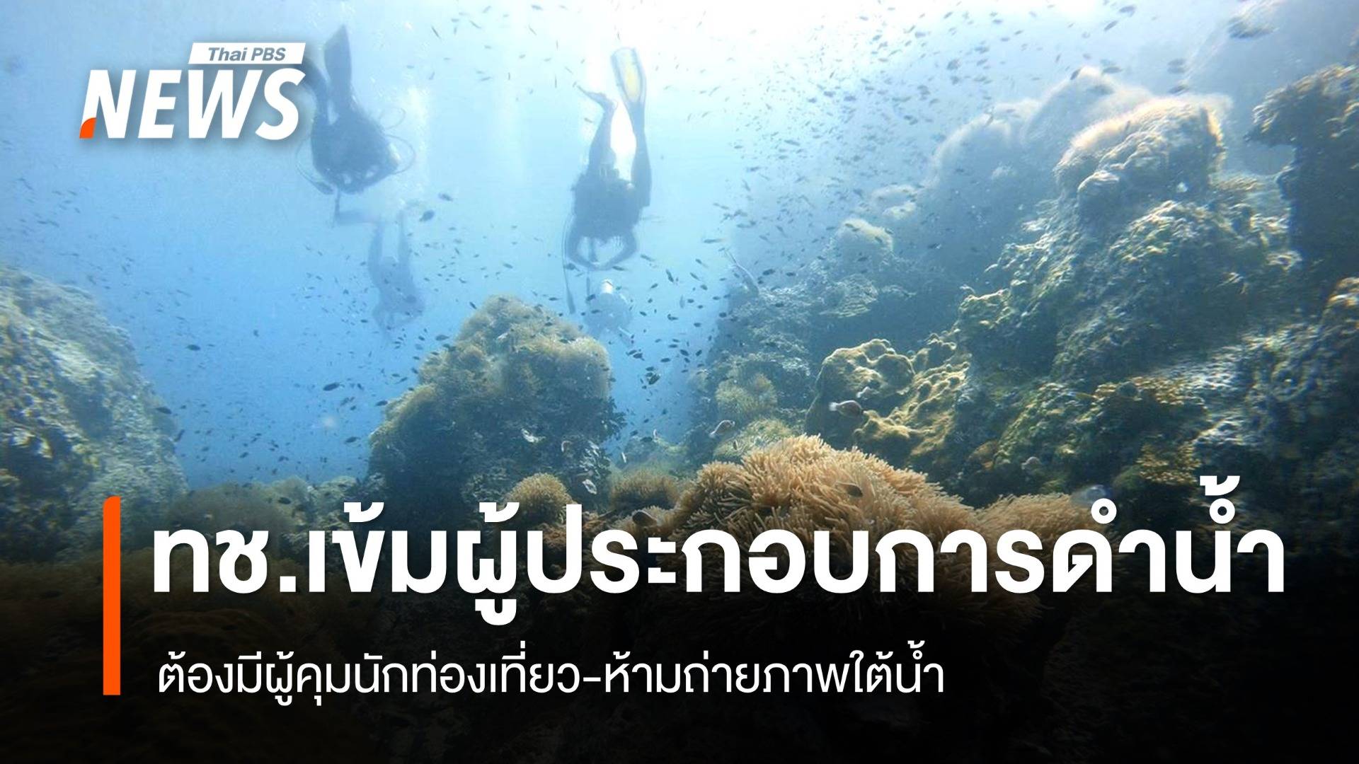 เข้มผู้ประกอบการดำน้ำ ต้องมีผู้คุมนักท่องเที่ยว-ห้ามถ่ายภาพใต้น้ำ