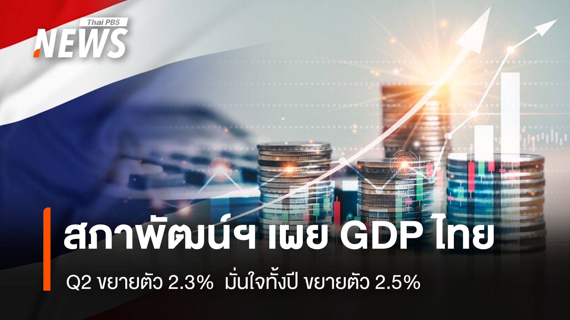 สภาพัฒน์ฯ เผย GDP ไทยQ2 โต 2.3%  มั่นใจทั้งปีขยายตัว 2.5%