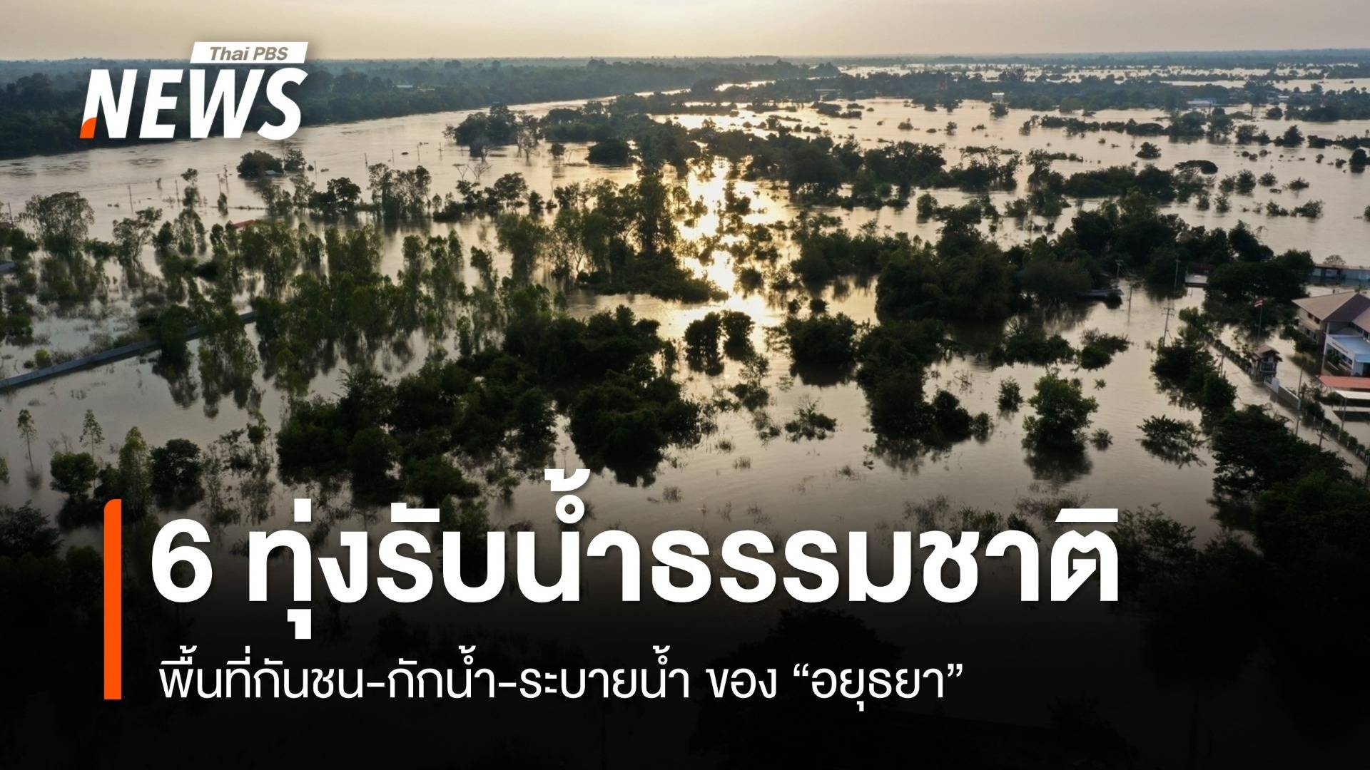 "6 ทุ่งรับน้ำ" พื้นที่กันชน-กักน้ำ-ระบายน้ำ ของอยุธยา 