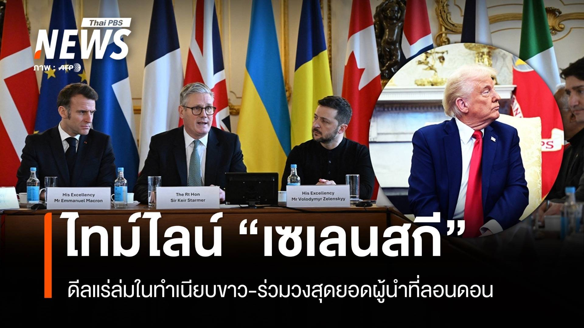 "เซเลนสกี" ดีลแร่ล่มในทำเนียบขาว-ร่วมวงสุดยอดผู้นำที่ลอนดอน