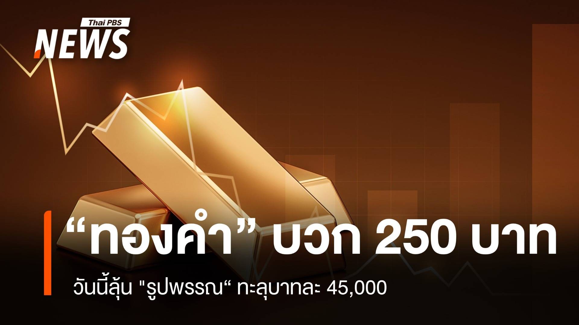 “ทองคำ” บวก 250 บาท วันนี้ลุ้น "รูปพรรณ"ทะลุบาทละ 45,000