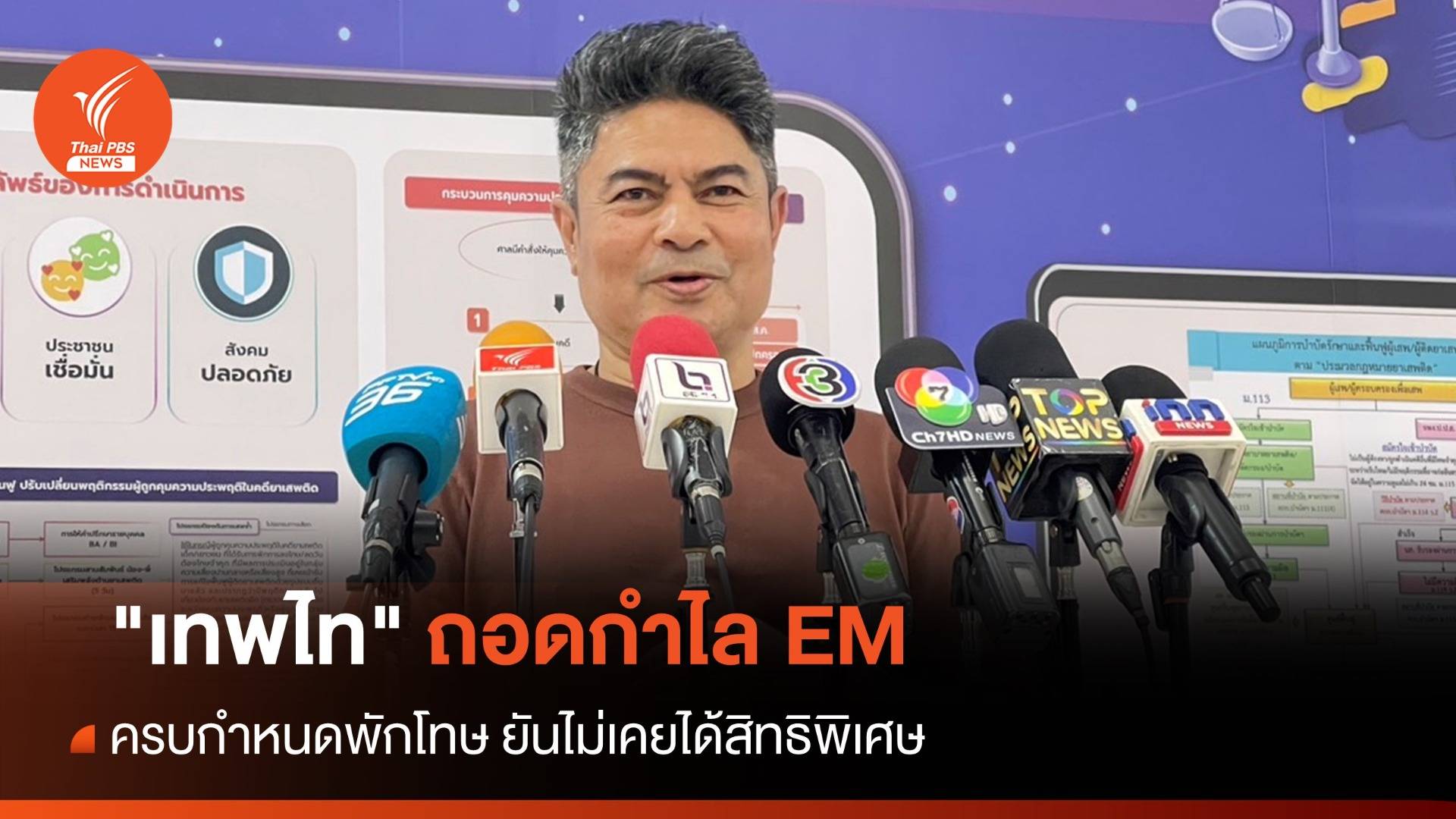 "เทพไท" ครบกำหนดพักโทษ-ถอดกำไล EM