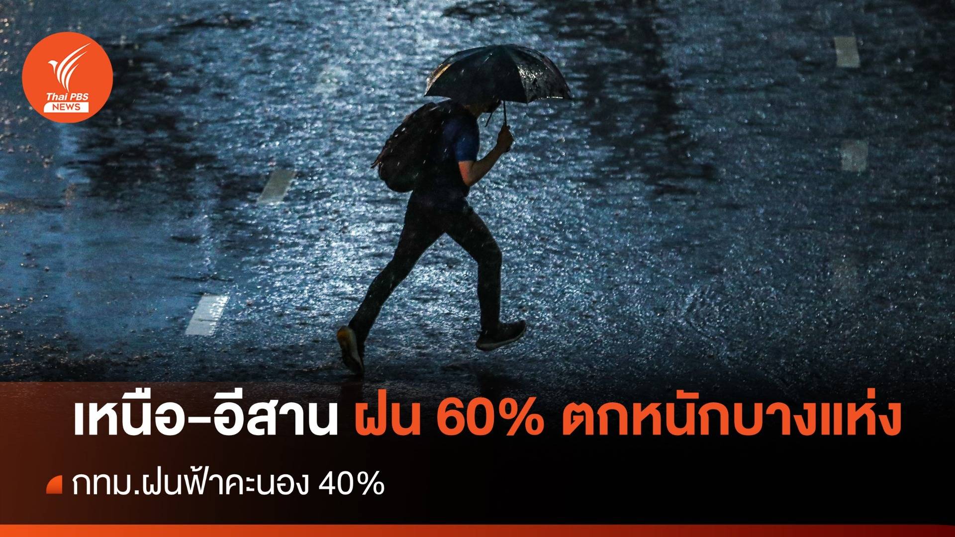 สภาพอากาศวันนี้ "เหนือ-อีสาน" เจอฝน 60% ตกหนักบางแห่ง