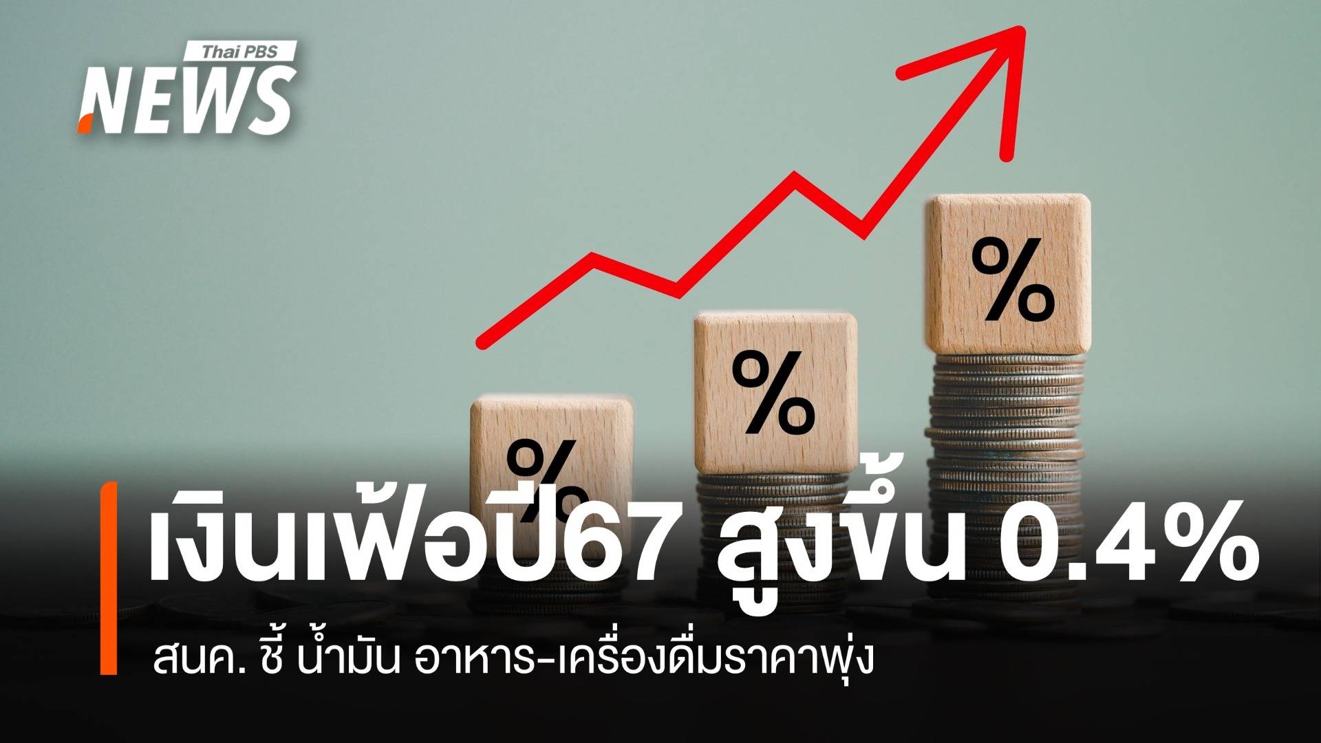 น้ำมัน อาหาร-เครื่องดื่มขึ้น ดันเงินเฟ้อปี67 พุ่ง 0.4%