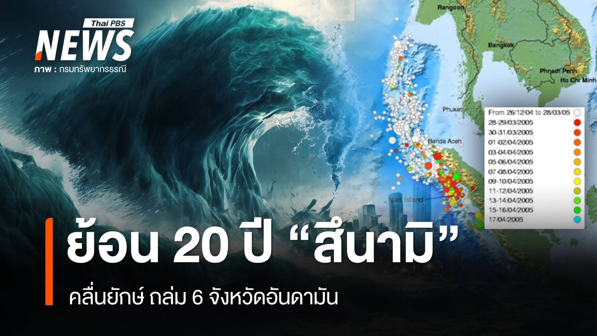 ย้อนเหตุ 20 ปี "สึนามิ" ถล่ม 6 จังหวัดอันดามัน