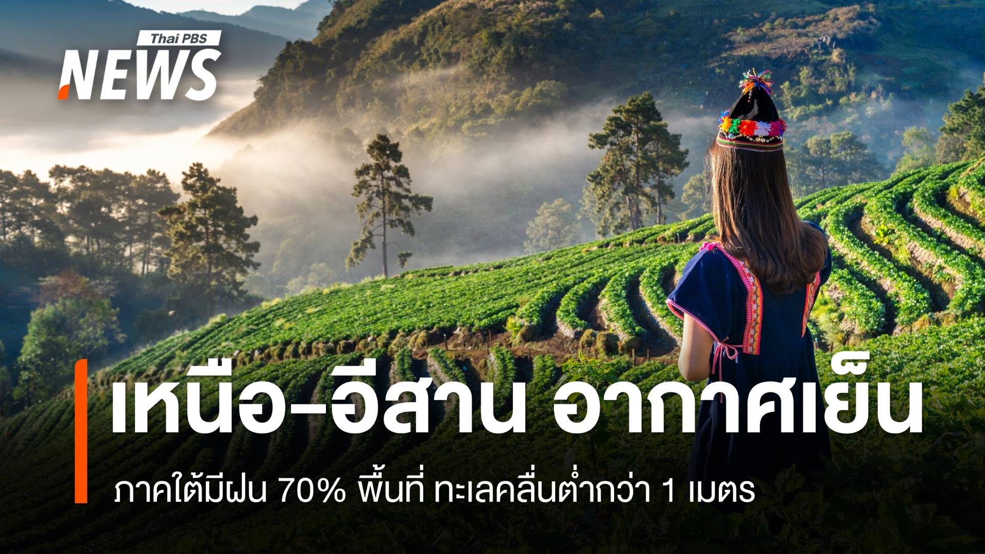 สภาพอากาศวันนี้ เหนือ-อีสานอากาศเย็นช่วงเช้า ใต้ฝน 70% พื้นที่