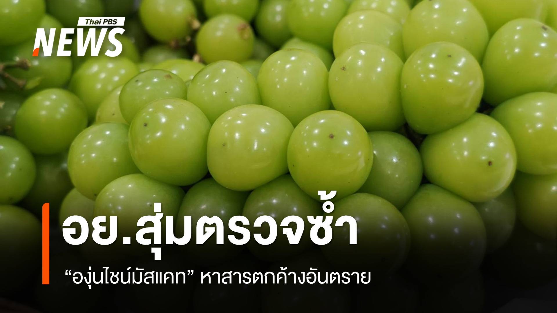 อย.สุ่มตรวจซ้ำ "องุ่นไชน์มัสแคท" กลุ่มเดียวกับ "ไทยแพน"