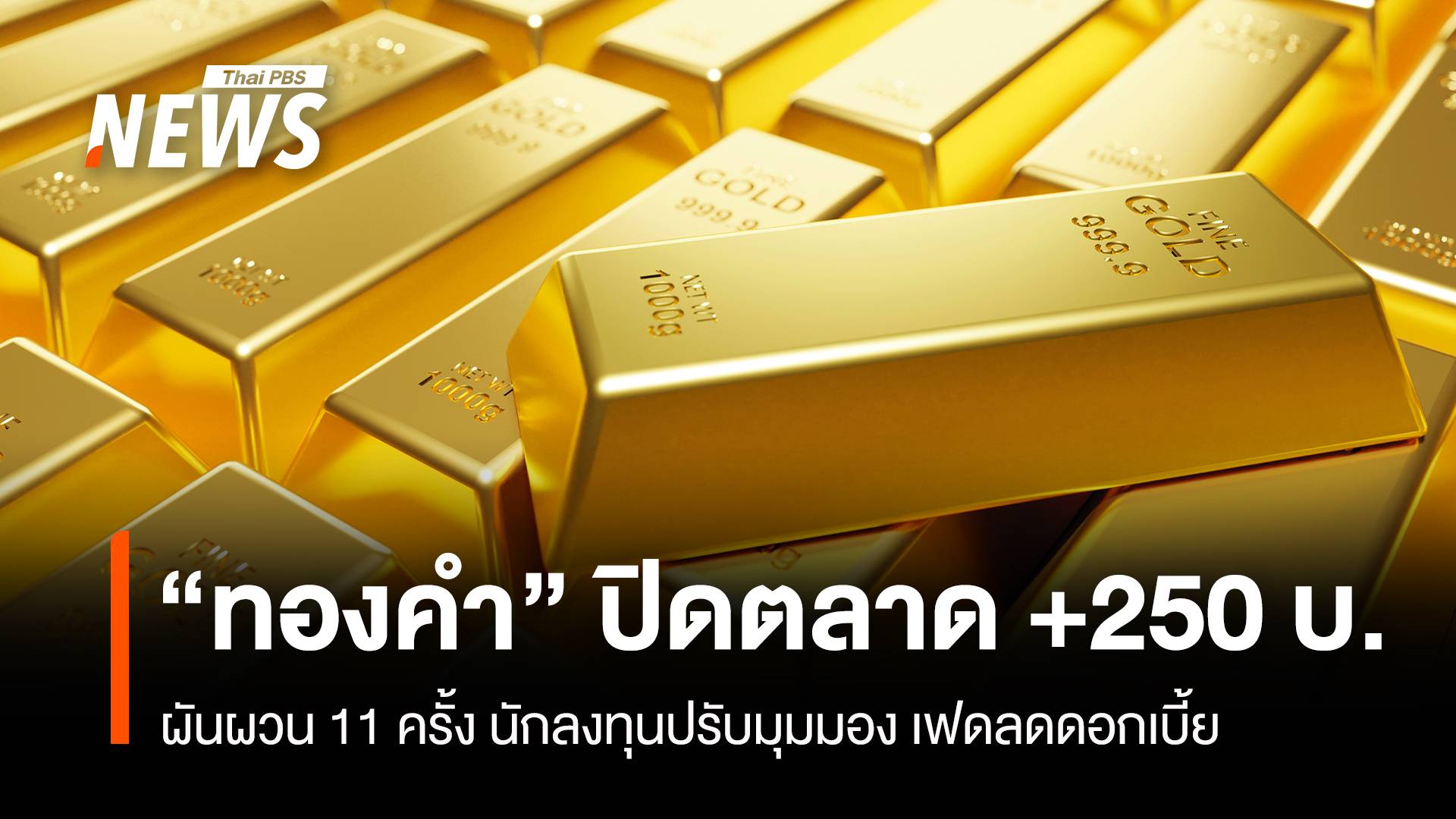 “ทองคำ” ปิดตลาดผันผวน บาทอ่อนแตะ 33 บาท ดันราคาดีดขึ้น