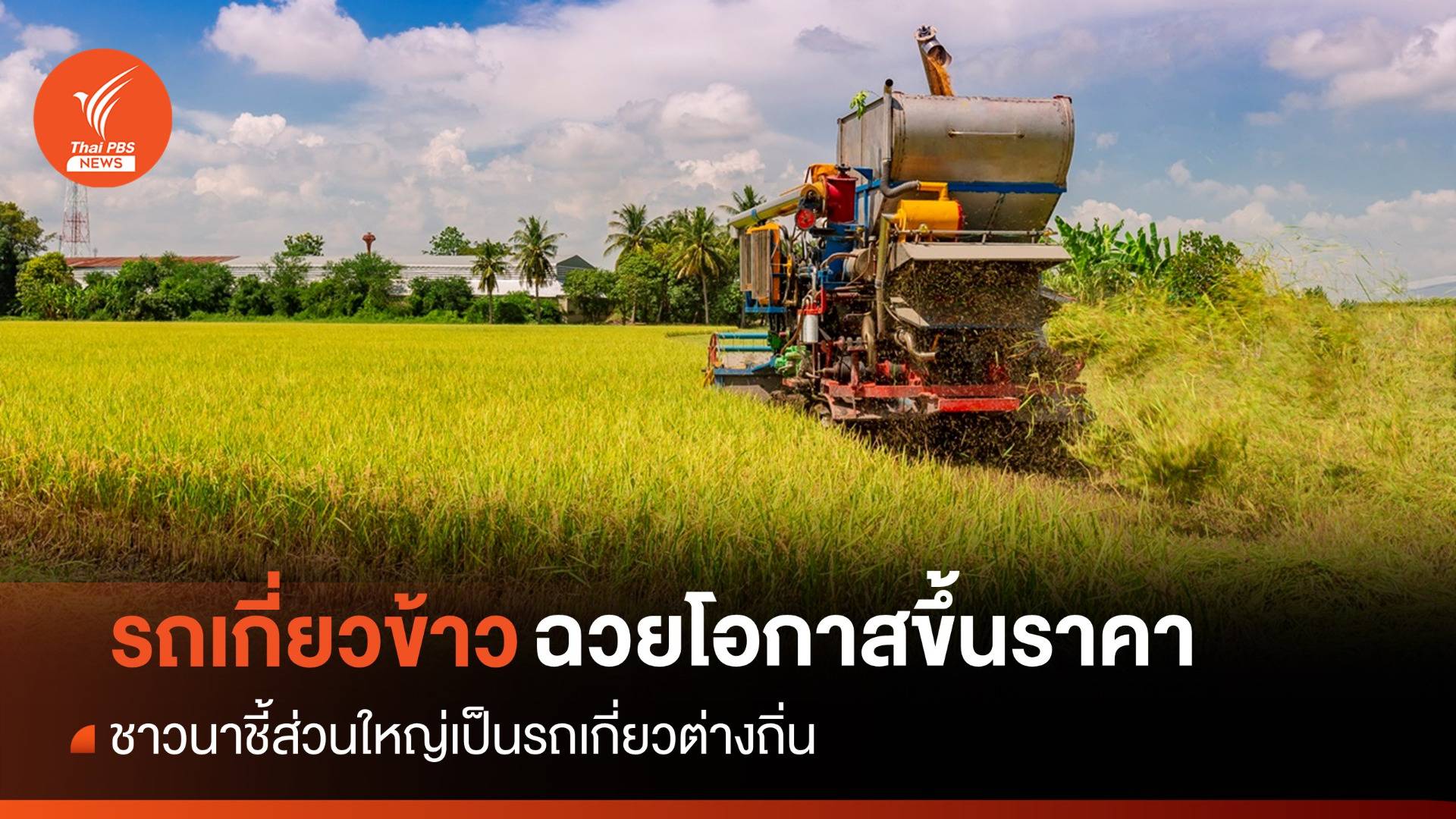 รถเกี่ยวข้าวฉวยขึ้นราคาหลัง ครม.เคาะช่วยค่าเก็บเกี่ยวชาวนา