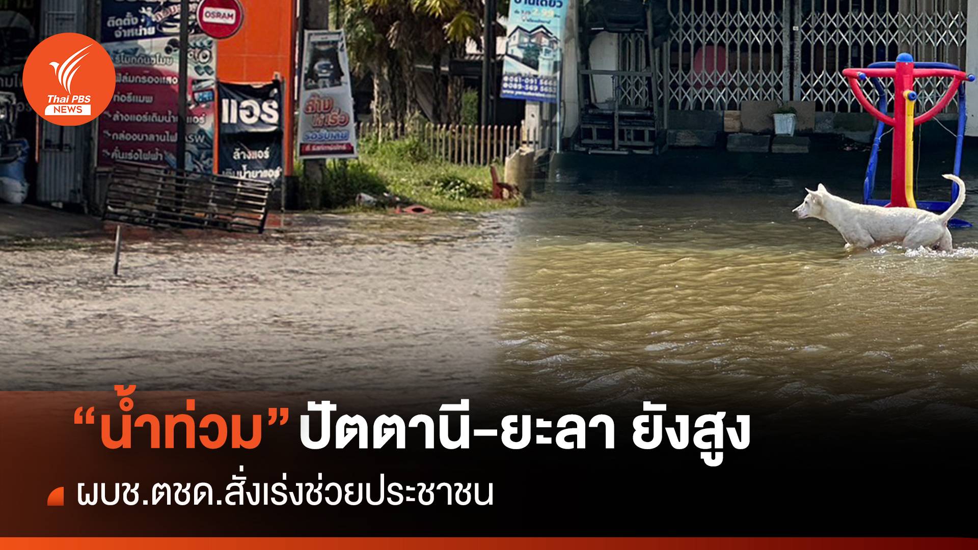 “น้ำท่วม” ปัตตานี-ยะลา ยังสูง ผบช.ตชด.สั่งเร่งช่วยประชาชน