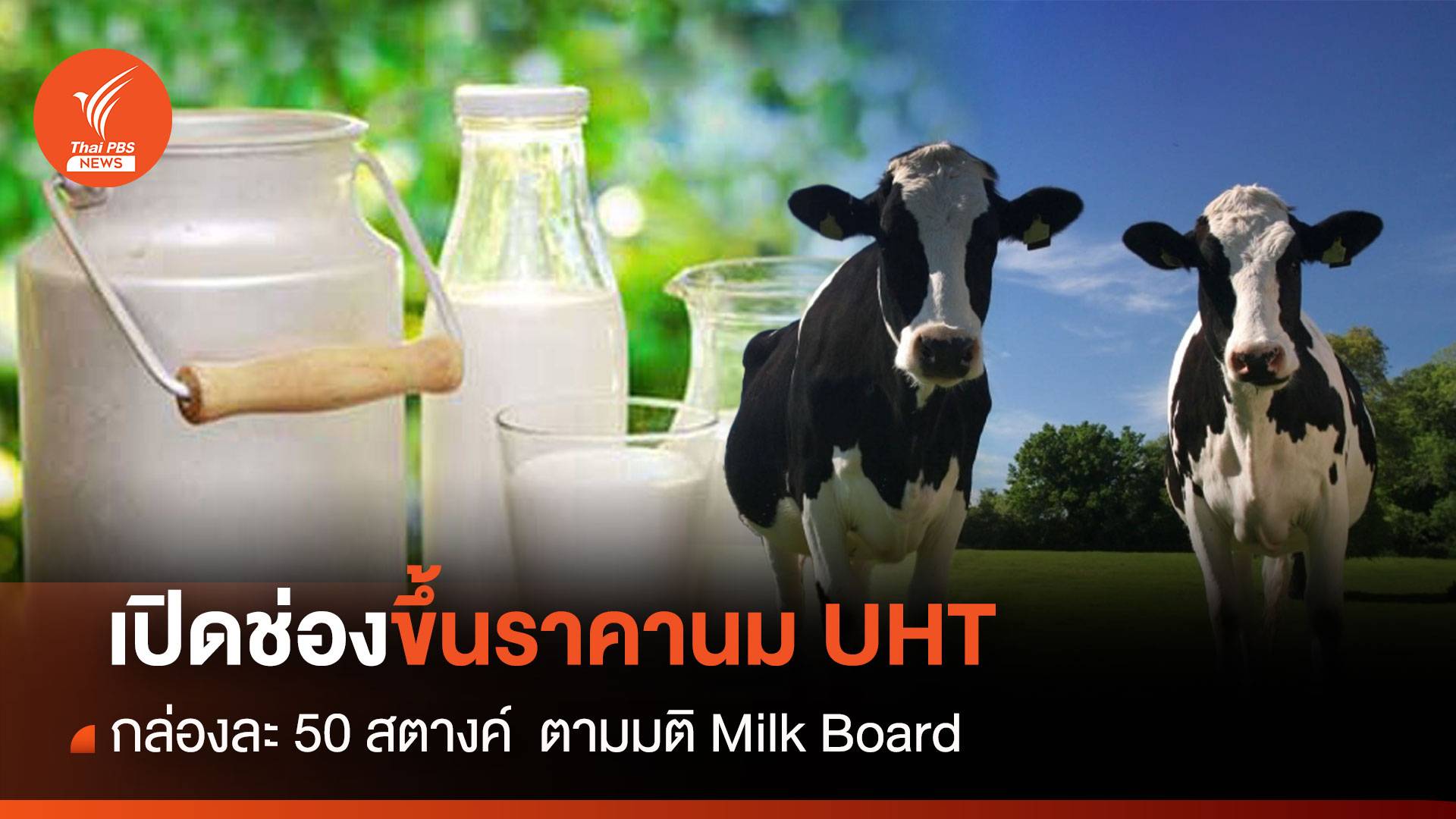 เปิดช่องขึ้นราคานม UHT กล่องละ 50 สตางค์ ตามมติ Milk Board