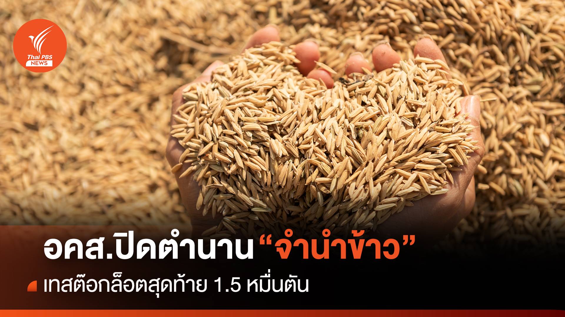 อคส.ปิดตำนาน “จำนำข้าว” เทสต๊อกล็อตสุดท้าย 1.5 หมื่นตัน