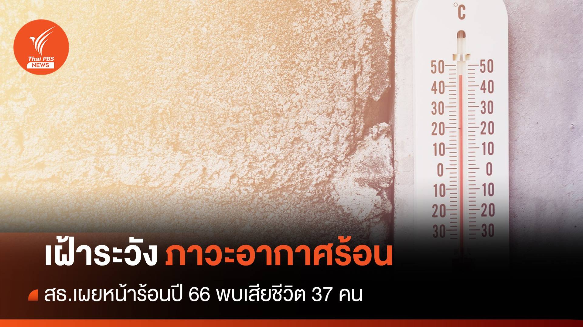 สธ.เผยช่วงหน้าร้อนปี 66 พบเสียชีวิตจากภาวะอากาศร้อน 37 คน