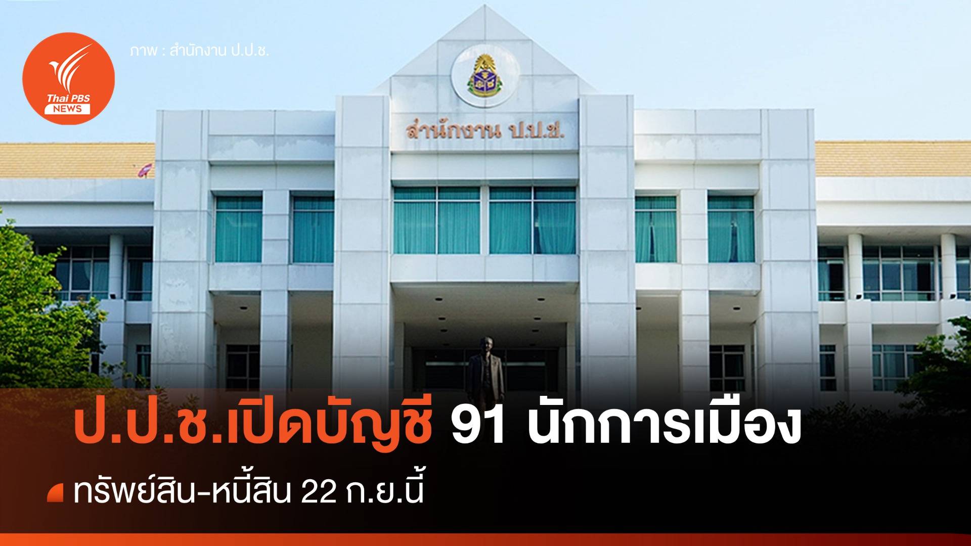 เช็กชื่อ สส. 91 คน ป.ป.ช.เปิดบัญชีทรัพย์สิน-หนี้สิน 22 ก.ย.นี้