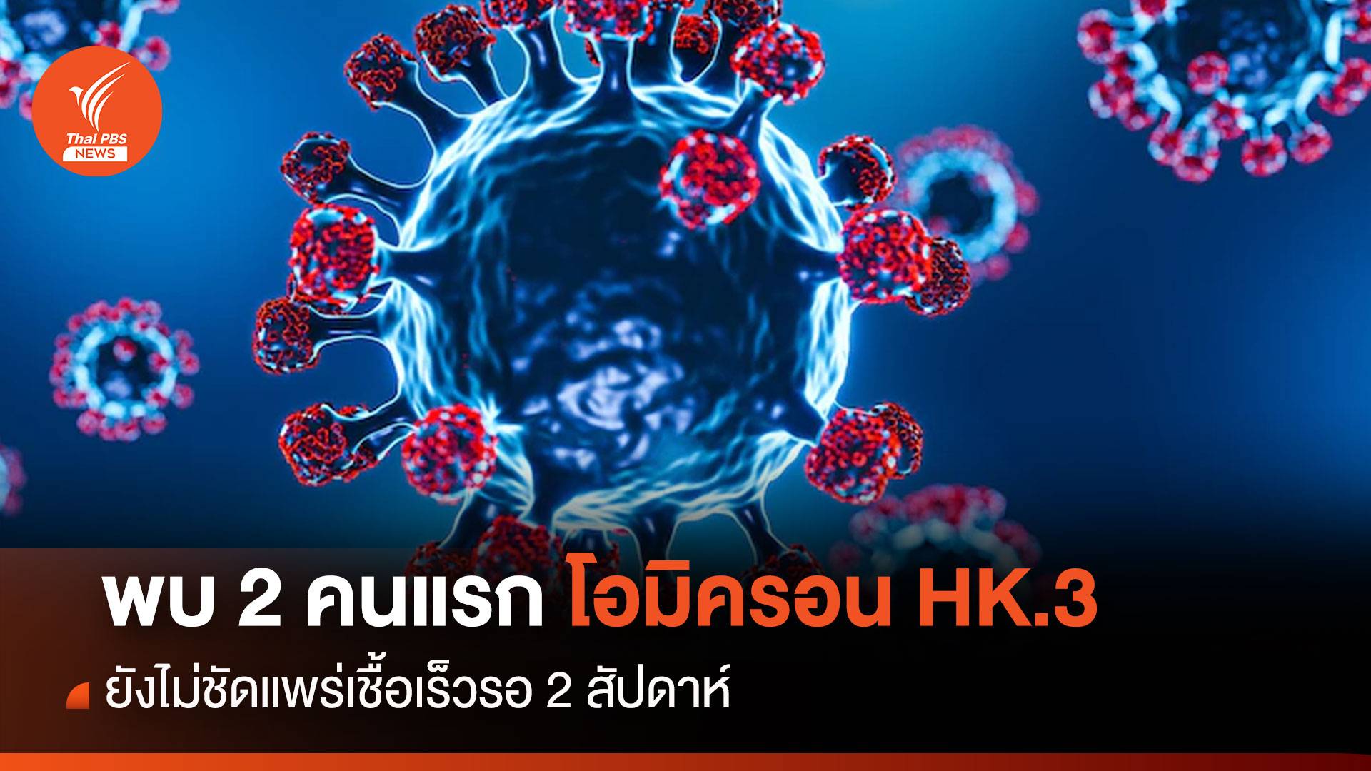 ไทยพบ 2 คนแรก "โอมิครอนกลายพันธุ์ HK.3" ยังไม่ชัดแพร่เชื้อเร็ว